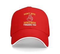 Berretto da Baseball Don't Bite The Hand That Fingers You Dad Hat Vintage Trucker cap Regolabile Cappellino Visiera per Running Campeggio Escursionismo
