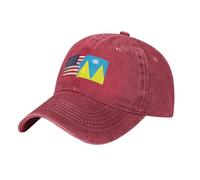 Berretto da Baseball Flag of Villa Park, Denver And America Incrociato Cappello Protezione Solare Moda Cappellino da Camionista, per Golf, Pesca, Campeggio, 55-59cm