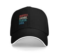 Berretto da Baseball Giocatore di Euchre più Bravo di Sempre - Cappellino da Uomo con Visiera e Biglietto d'auguri Euchre