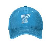 Berretto da Baseball Hello I'd Like To Call You On Your Bullshit Trucker cap Traspirante Cappellino Visiera Regolabile Cappellino da Baseball per Sport Campeggio Escursionismo