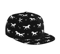 Berretto da Baseball Horse with Flowers Cute Animal Cappellino da Baseball Regolabile Trucker cap Vintage Dad Hat per Sports Running Escursionismo