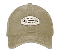 Berretto da Baseball I'm That Legendary Jeff Cappello da Baseball A Croce Caccia Moda Protezione Solare Cappucci da Golf, per All'Aperto, Sportivo, Tennis, 55-59cm