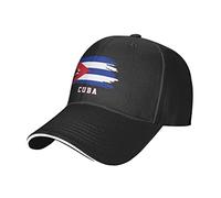 Berretto da baseball in maglia cubana con bandiera di Cuba per l'esecuzione, cappelli da viaggio all'aperto, cappellini estivi regolabili neri, #217, M, #217, Taille unique-M