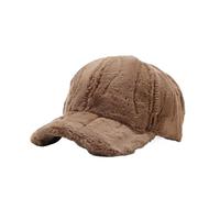 Berretto da baseball in peluche soffice per uomo donna inverno spesso peluche cappello con visiera in pelliccia sintetica anatra lingua tappi caldi protezione per le orecchie cofano, 2, Etichettalia