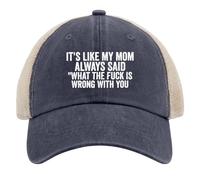 Berretto da Baseball It's Like My Mom Always Said What The Fuck Is Wrong Dad Hat Traspirante Trucker cap Protezione UV Cappellino da Baseball per Campeggio Sport Escursionismo