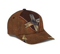 Berretto da Baseball Jesus Christ On God Is Always in My Heart Brown Christianty Cappello con Visiera Donna Traspirante Cappucci da Golf, per Pesca, All'Aperto, Golf, 57-60cm
