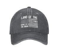 Berretto da Baseball Land of The Free Home of The Brave American Flag Trucker cap Protezione UV Cappellino Visiera Traspirante Dad Hat per Sport Running Escursionismo
