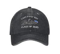 Berretto da Baseball Last First Day Senior 2045 Class of 2045 Back School Dad Hat Traspirante Cappellino da Baseball Regolabile Trucker cap per Running Gym Escursionismo