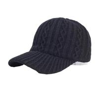 Berretto da baseball lavorato a maglia autunno inverno 1 pezzo | Cappello versatile alla moda in stile coreano caldo tinta unita tinta unita a becco d'anatra