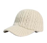 Berretto da baseball lavorato a maglia autunno inverno 1 pezzo | Cappello versatile alla moda in stile coreano caldo tinta unita tinta unita a becco d'anatra