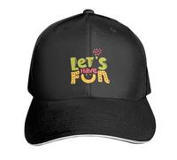 Berretto da Baseball Let's Have An Adventure Enjoy To The Beach Black Cappellino Visiera Protezione UV Trucker cap Vintage Cappellino da Baseball per Running Escursionismo Campeggio