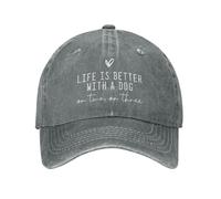 Berretto da Baseball Life Is Better with A Dog Or Two Or Three Cappellino da Baseball Vintage Trucker cap Regolabile Dad Hat per Running Escursionismo Campeggio