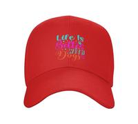 Berretto da Baseball Life Is Better with Dog Funny for Dog Lover Life Is Better with Dog Cappellino Visiera Unisex Dad Hat Protezione UV Cappellino da Baseball per Sport Campeggio Escursionismo