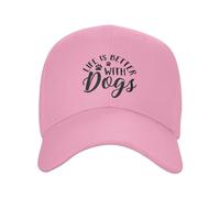 Berretto da Baseball Life Is Better with Dog Funny for Dog Lover Life Is Better with Dog Trucker cap Regolabile Dad Hat Traspirante Cappellino Visiera per Sport Campeggio Escursionismo