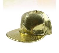 Berretto da baseball moda tinta PU; berretto hip-hop in pelle Bboy