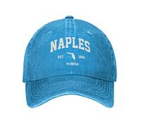 Berretto da Baseball Naples EST 1886 Florida State Pride Retro Black Cappellino Visiera Vintage Dad Hat Regolabile Trucker cap per Gym Escursionismo Campeggio