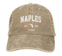 Berretto da Baseball Naples EST 1886 Florida State Pride Retro Vintage Natural Dad Hat Protezione UV Cappellino Visiera Traspirante Trucker cap per Campeggio Running Gym