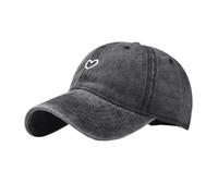 Berretto da Baseball Nero da 1 Pezzo, Berretto da Baseball Ricamato con Amore, Berretto con Visiera alla Moda, Cappello Regolabile, Berretto da Baseball Invecchiato Lavato