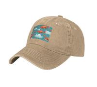 Berretto da baseball nero HJFCZH Big Fish In The Air stampa cotone classico cappello per uomini e donne, leggero e traspirante, Naturale, Taglia unica