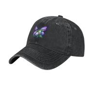 Berretto da baseball nero HJFCZH Easter eggs in the butterfly bush stampa cotone classico cappello per uomini e donne, leggero e traspirante, Nero, taglia unica