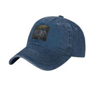 Berretto da baseball nero HJFCZH labirinto stampa cotone classico cappello per uomini e donne, leggero e traspirante, blu navy, taglia unica