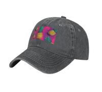 Berretto da baseball nero HJFCZH Psych Ananas Citazione Stampa Cotone Classico Cappello per Uomo e Donna, Leggero e Traspirante, Rosa violaceo scuro, taglia unica