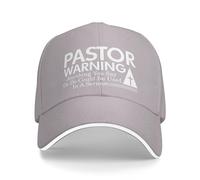 Berretto da Baseball,Pastor Warning I Might Put You in A Sermon Trucker Cappello Casual,Regolabile Cappellino da Baseball per Campeggio Running All'Aperto