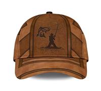 Berretto da Baseball Personalized Fishing Fly Fisher with A Large Mouth Bass Fish Design On It Cappellino da Baseball Traspirante Cappellino Visiera Regolabile Trucker cap per Sport