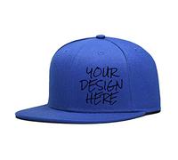 Berretto da baseball personalizzato con logo, stampa su rete, cappello regolabile unisex con testo e immagine personalizzati, blu reale, M