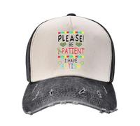 Berretto da Baseball Please Be Patient I Have Autism2 Dad Hat Protezione UV Trucker cap Traspirante Cappellino da Baseball per Campeggio Escursionismo Gym