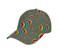 Berretto da Baseball Psychedelic Trippy Rainbow Dad Hat Vintage Trucker cap Regolabile Cappellino Visiera per Running Sport Escursionismo