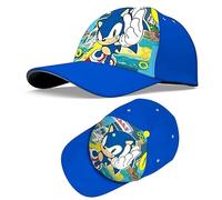 Berretto da baseball regolabile per bambini, in poliestere traspirante, cappello da sole per bambini, cappello pre-curvo, per sport all'aria aperta, estate 3+ anni, Sonic the Hedgehog (blu), 3-6 Years