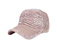 Berretto da baseball retrò da donna e uomo con borchie regolabile coda di cavallo in rete berretto da baseball lucido casual sportivo cappello da sole traspirante cappello da gioco The Division, rosa,