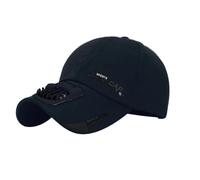 Berretto da baseball ricaricabile solare Ricarica USB Cappello da camionista da spiaggia Protezione solare Donne e uomini Mesh Solar Powered Regolabile Outdoor Unisex Cappello da Baseball, Blu, Taglia