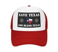 Berretto da Baseball Save Texas God Bless Texas Cappellino da Baseball Traspirante Trucker cap Regolabile Dad Hat per Campeggio Escursionismo Running
