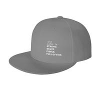 Berretto da Baseball,She is Strong Fierce Brave Full of Fire Cappello Piatto con Visiera,Casual Trucker Cappellino per Pesca Donna Tennis