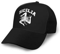 Berretto da Baseball, Sicilian Trinacria 9 Bonnets Curved Cappucci da Golf Classic, Regolabile Baseball Cappelli per Viaggi Donna Outdoor