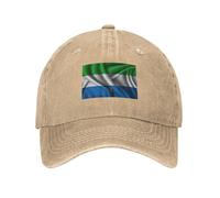 Berretto da Baseball Silk Style Flag of Sierra Leone Cappello da Baseball A Croce Caccia Casuale Protezione Solare Cappellino da Camionista, per All'Aperto, Sportivo, Tennis, 55-59cm
