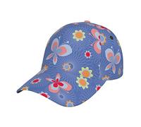 Berretto da baseball sportivo Beauty Flowers Butterfly BlueBaseball Hat