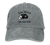 Berretto da Baseball Stile Unisex Berretto da Baseball da Uomo Lavato Live Trucker Snapback Caps Cappello da papà Live Weird Fake Your Death Cappelli da Golf Regalo