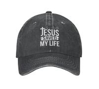 Berretto da Baseball Stile Unisex Cotone Personalizzato Salvato la mia Vita Berretto da Baseball Protezione Solare Uomo Donna Cristo Religione Fede Cristiana Cappello da papà Regalo Estivo