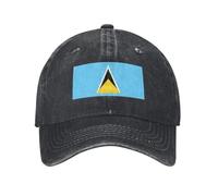Berretto da Baseball Stile Unisex Moda Personalizzata Cotone Bandiera di Santa Lucia Berretto da Baseball Uomo Donna Cappello da papà Regolabile Regalo di Protezione Solare