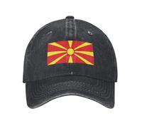 Berretto da Baseball Stile Unisex Personalizzato Classico Cotone Bandiera della Macedonia del Nord Berretto da Baseball Donna Uomo Regolabile Unisex Cappello papà Regalo di Primavera