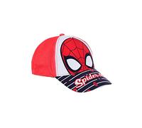 Berretto da Baseball Sun City Spider-Man per Bambini, Cappellino Estivo, Colore: rosso, 54
