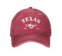 Berretto da Baseball Texas EST. 1845 Skull Cappellino da Baseball Protezione UV Trucker cap Traspirante Cappellino Visiera per Campeggio Running Gym
