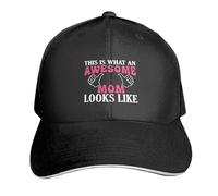 Berretto da Baseball This Is What An Awesome Mom Looks Like Mother's Black Cappellino Visiera Vintage Trucker cap Protezione UV Cappellino da Baseball per Escursionismo Running Sport