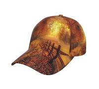 Berretto da Baseball Trees And Leaves Landscape Sunset Fall Natural Cappello All'Aperto Casuale Moda Cappellino da Camionista, per Pesca, All'Aperto, Golf, 57-60cm