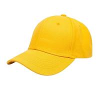 Berretto da baseball unisex, tinta unita, per bambini, morbido, comodo, alla moda, snapback, con primavera, comodo, essenziale, casual, estivo, hip hop, per le vacanze e la strada, O giallo, Taglia