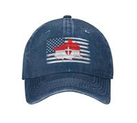 Berretto da Baseball Us And Flag Map of Vienna Incrociato Cappello Uomini Traspirante Cappellino da Camionista, per Campeggio, Sportivo, Golf, 55-59cm