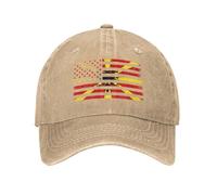 Berretto da Baseball Us And Flag of Albanians in North Macedonia Cappello con Visiera Protezione Solare Traspirante Cappellino da Camionista, per All'Aperto, Pesca, Tennis, 55-59cm